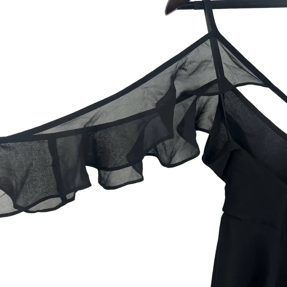 Yumi Kim Black Chiffon Jumpsuit New‎ Small